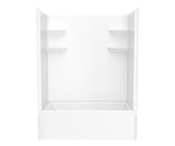 Swanstone  VP6032CTSMIN2R.010 60 x 32 Solid Surface Alcove Right Hand Drain Four Piece Tub Shower in White