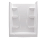 Swanstone 60 x 30 Solid Surface Alcove Right Hand Drain Four Piece Shower in White - VP6030CSAR.010