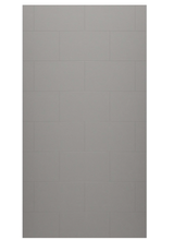 Swanstone  TSMK9650.209 50 x 96  Traditional Subway Tile Glue up Bathtub and Shower Single Wall Panel in Charcoal Gray