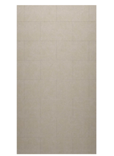 Swanstone  TSMK9650.218 50 x 96  Traditional Subway Tile Glue up Bathtub and Shower Single Wall Panel in Limestone