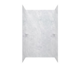 Swanstone 30 x 60 x 60 Smooth Glue up Tub Wall Kit in Ice - SS00603.130