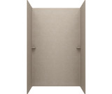 Swanstone 30 x 60 x 60 Smooth Glue up Tub Wall Kit in Limestone - SS00603.218
