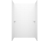 Swanstone 30 x 62 x 72 Modern Subway Tile Glue up Tub Wall Kit in White - MSMK723062.010