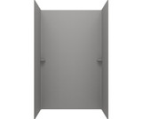 Swanstone SI00603.203 34 x 60 x 60 Smooth Glue up Tub Wall Kit in Ash Gray