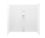 Swanstone SS00605.011 30 x 60 x 60 Smooth Glue up Tub Wall Kit in Tahiti White