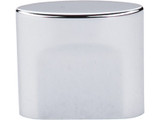 Top Knobs Sanctuary Oval Slot 3/4" Center to Center Oval Knob, Polished Chrome - TK73PC
