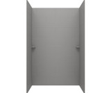 Swanstone 32 x 62 x 72 Traditional Subway Tile Glue up Tub Wall Kit in Ash Gray - TSMK723262.203