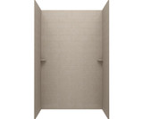 Swanstone 36 x 62 x 72 Modern Subway Tile Glue up Tub Wall Kit in Limestone - MSMK723662.218