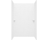 Swanstone 36 x 62 x 72 Traditional Subway Tile Glue up Tub Wall Kit in Carrara - TSMK723662.221