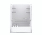 Swanstone 60 x 33 Solid Surface Alcove Left Hand Drain Four Piece Tub with Shower Walls in White - VPF6032CTSMN2L.010