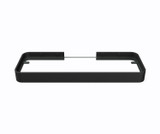 Swanstone Odile Suite 13 5/8" x 4 5/8" x 1 1/8" Rectangular Shelf with Clear Glass in Matte Black - RECSHELF.002