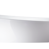 Vanity Art VA6841 67" x 31" Freestanding Acrylic Bathtub With Round Overflow And Pop-Up Drain - White/Polished Chrome Trim