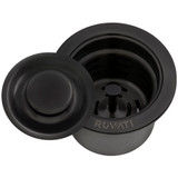 Ruvati  Deep Basket Strainer Drain for Kitchen Sinks all Metal 3-1/2 inch - Gunmetal Black Stainless Steel - RVA1027BL