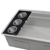 Ruvati 3 Bowl Serving Board Black Composite Condiment Tray for Workstation Sinks (complete set) - RVA1377BWC Ruvati 3 Bowl Serving Board Black Composite Condiment Tray for Workstation Sinks (complete set) - RVA1377BWC