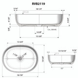 Ruvati  19-inch Matte White epiStone Solid Surface Modern Bathroom Vessel Sink - RVB2119WH