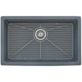 Ruvati 30-inch Fireclay Undermount / Drop-in Topmount Kitchen Sink Single Bowl - Blue- RVL3030LU