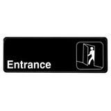 Alpine  ALPSGN-15-15pk 9 in. x 3 in. Black Entrance Sign 15 Pack