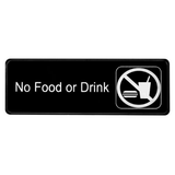 Alpine  ALPSGN-22-15pk 9 in. x 3 in. No Food or Drink Sign 15 Pack