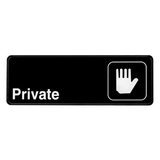 Alpine  ALPSGN-32-15pk 9 in. x 3 in. Private Sign 15 Pack