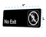 Alpine  ALPSGN-35-15pk 9 in. x 3 in. No Exit Sign 15 Pack