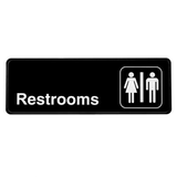 Alpine  ALPSGN-20-15pk 9 in. x 3 in. Unisex Restrooms Sign 15 Pack