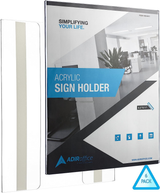 Alpine 8.5" x 11" Wall Mount Acrylic Sign Holders, 6 Pack - ADI639-8511-6-WM