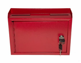 Alpine  ADI631-02-RED Wall Mountable Medium Size Steel Multi-Purpose Suggestion Drop Box