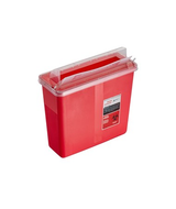 Alpine  ADI998-02-01 5 Quart Mailbox Style Horizontal Lid Needle Disposal Sharps Container