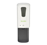 Alpine Automatic Hands-Free Foam Hand Sanitizer/Soap Dispenser with Drip Tray, 1200 mL, White - ALP430-F-T