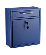 Alpine Large Wall Mountable Mailbox with Key Lock - ADI631-04-BLU