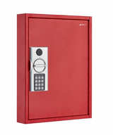 Alpine 60-Key Steel Heavy-Duty Digital Lock Key Cabinet, Red - ADI680-60-RED
