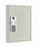 Alpine 60-Key Steel Heavy-Duty Digital Lock Key Cabinet, White - ADI680-60-WHI