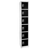 Alpine ADI629-206-BLK 72 in. H x 12 in. W 6-Compartment Steel Storage Locker
