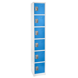 Alpine ADI629-206-BLU 72 in. H x 12 in. W 6-Compartment Steel Storage Locker