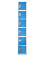 Alpine 72 in. H x 12 in. W 6-Compartment Steel Storage Locker - ADI629-206-BLU