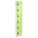 Alpine ADI629-206-GRN 72 in. H x 12 in. W 6-Compartment Steel Storage Locker