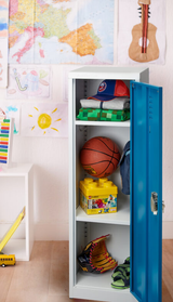Alpine ADI629-01-BLU 48 in. H x 15 in. W Steel Single Tier Locker
