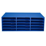 Alpine  ADI501-15-CP-BLU 15-Compartment Cardboard Construction Paper Storage Organizer