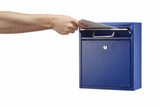 Alpine ADI631-05-BLU Medium Wall Mountable Mailbox with Key Lock