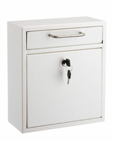 Alpine Medium Wall Mountable Mailbox with Key Lock - ADI631-05-WHI