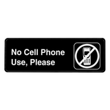 Alpine  ALPSGN-27-5 9 in. x 3 in. No Cell Phone Use, Please Sign 5 Pack