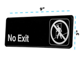 Alpine  ALPSGN-35-5 9 in. x 3 in. No Exit Sign 5 Pack