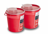 Alpine  ADI998-05-02 1.5 Quart Round Shaped Needle Disposal Sharps Container 2 Pack