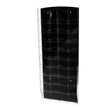 Alpine  ADI640-5120-BLK 51 in. x 20 in. Black with Clear Acrylic Wall Mounted Hanging Brochure Magazine Rack with Adjustable Pockets