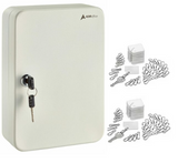 Alpine  ADI681-48-WHI-PKG 48-Key Steel Cabinet with Key Lock, White with 100 Key Tags