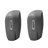 Alpine 800 ml Gray Surface Mounted Hand Soap Dispenser 2 Pack - ALP425-GRY-2PK