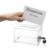 Alpine  ADI637-2PK Clear Acrylic Locking Suggestion Box, 2 Pack