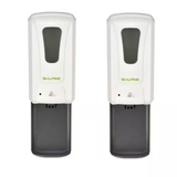 Alpine 1200 ml. Wall Mount Automatic Foam Hand Sanitizer Soap Dispenser in White with Drip Tray (2-Pack) - ALP430-F-T-2PK