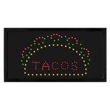 Alpine 19" x 10" LED Rectangular TACO Sign with Two Display Modes (2 pack) - ALP497-11-2pk