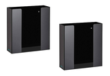 Alpine Double Box Capacity Acrylic Black Glove Dispenser 2 Pack - ADI902-02-BLK-2PK